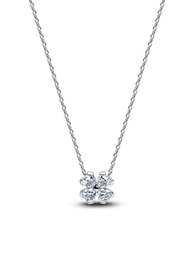 PANDORA Sparkling Lucky Clover Pendant Necklace - Image 1
